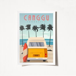Wallity Póster A4 Canggu - 1991, 100% Satinado Mate, 21 x 29.7 cm